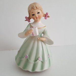 Vintage Schmid Revolving Musical Figurine  *AS IS NO BASE Happy Birthday 1960's
